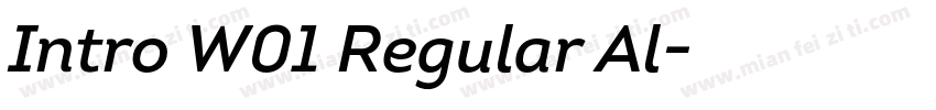 Intro W01 Regular Al字体转换